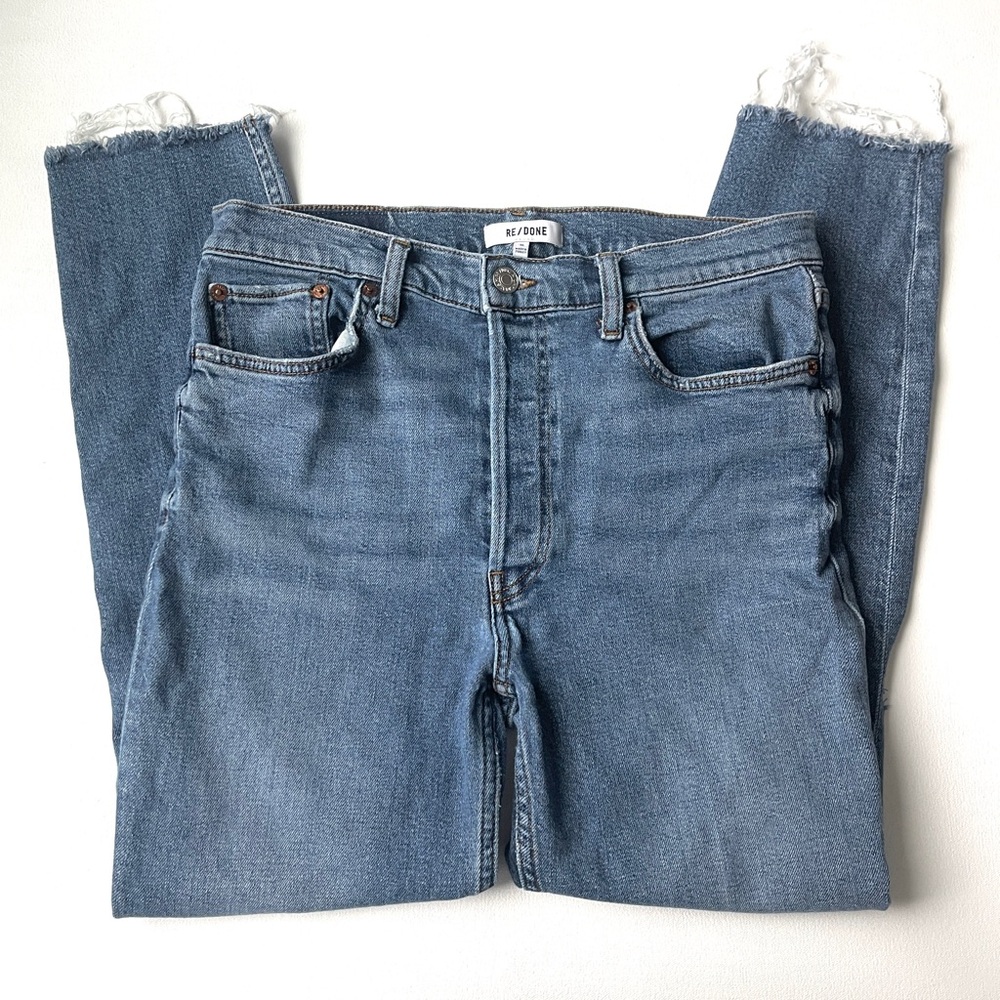 RE/DONE Comfort Stretch High Rise Ripped Jeans